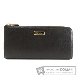 Furla logo plate long Wallet leather
